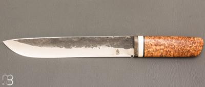   Couteau " Leuku " fixe par Michel Blum - Loupe d'amboine