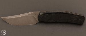   Couteau  " Liner-lock " custom par Guy Poggetti - Micarta et elmax