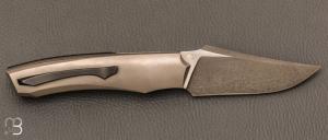 Couteau " custom Liner-lock " de Berthelemy Gabriel - La Forge Agab - Titane et D2