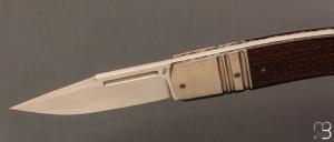   Couteau " Lock back"  par Stéphane Espi - Micarta et lame en RWL34