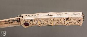   Couteau MC33MD par Mcusta - Mokume et Rainbow damas - Pièce Unique