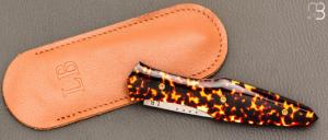   Couteau "Magna Pinna" fait main par Laraud Blade  - Acétate et 14C28