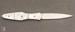   Couteau " Magna Pinna " fait main par Laraud Blade  - Nacre et 14C28