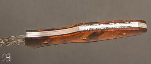   Couteau "Magna Pinna" fait main par Laraud Blade  - Bois de fer et damas torsadé