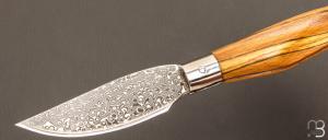 Couteau " Masunin " par Roberto Ottonello - Hêtre échauffé et Damas