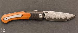  Couteau " Merops S-Lock "  par Olivier Lamy - Skua Coutellerie - Micarta et lame San Maï