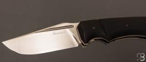 Couteau " Midnight liner " custom par Olivier Ouertal - Tremble stabilisé et lame en RWL-34