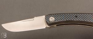   Couteau " Mini Bec " fait main par Alain SITZ - Fibre de carbone et lame en 14c28