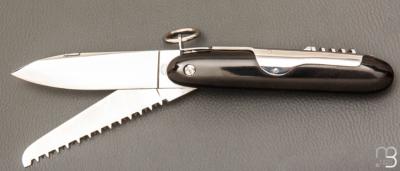 Couteau " Navette 3 pièces 13cm " par Mongin - Corne de buffle