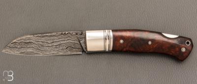  Couteau " Ork " custom lock-back par Raphaël Durand - Damas de Samuel Lurquin