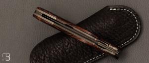   Couteau " Petit Duc "  par Nicolas Kowal - Loupe de Bois de fer et lame Suminagashi SG2