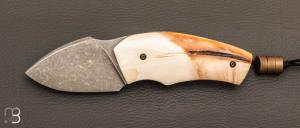  Couteau " Prototype " custom par Christophe Arbogast - Ivoire de phacoch�re et lame en 80CrV2