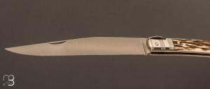  Couteau " Queue de Crotal " en bois de cerf par Mathieu Herrero