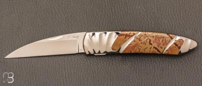 Couteau  "  Skimmer Self Lock " par Scott Sawby - Field jaspe