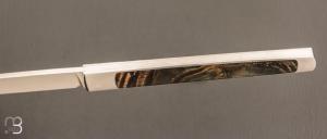   Couteau " Slipjoint " custom de Lionel Lalague - Mammouth et lame en RWL34