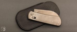   Couteau " Smart " par Éric Parmentier - Titane sablé et lame en Niolox