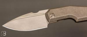  Couteau « Elementak Frame-lock » par Thomas Gony GTKnives - Titane et RWL-34