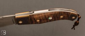    Couteau  "  Truand " par Tony Ruot - Manguier stabilisé et lame en RWL34