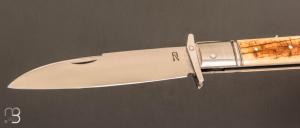  Couteau " Yssingeaux 2 pièces avec garde à bascule et palanquille  " par Romain Alvarez - Mammouth et RWL34