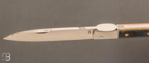 Couteau " Yssingeaux" par Romain Alvarez - RWL34 et ivoire de mammouth