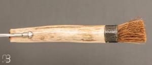   Couteau à champignon par Mickael Moing - Bois de cerf et 100c6