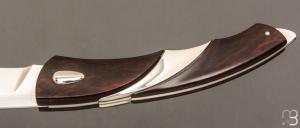   Couteau lock back custom par Jean - Luc Baumberger - Bois de fer et lame en ATS34