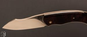 Couteau " lock-back " custom par Silas Coutellerie - Bois de fer et N690Co