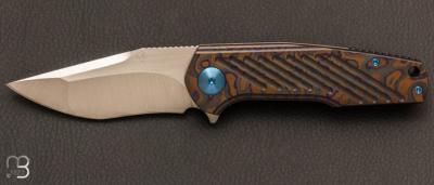 Couteau "Timascus" tactique custom par Jim Burke