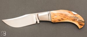  Couteau  " Lock-Back  " par Honoré Vilain - Ivoire de mammouth et RWL34