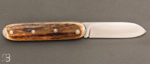   Couteau " Navette " de collection par Bertrand Grzegorzek - Ivoire de mammouth