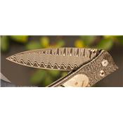 Couteau Gentac B-30 Paramount Damas et Ivoire de mammouth par William Henry