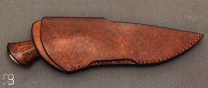  " Nightingale variation Knife " custom par Oliver Goldschmidt - Bois de fer et damas