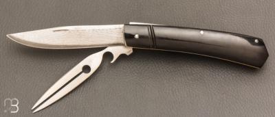  Couteau " 12A PERO " fait main par Denis Lagarde - Corne de buffle