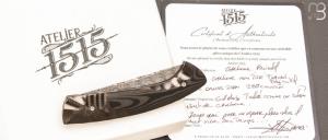   Couteau 1515 collection " Primitif " par Manu Laplace - Fibre de carbone et lame damas