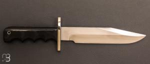 Couteau "  Attack N°14 - 7 1/2" par Randall - Micarta noir Finger Grips