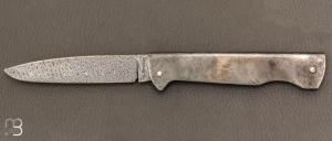  Couteau " Basic " slipjoint custom par Anthony Brochier - Damas
