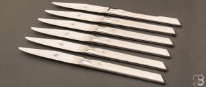 Coffret de 6 couteaux de table Dayat brillants Signature Forge de Laguiole