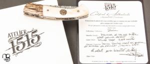  Couteau " 1515 collection Zulu " par Manu Laplace - Os et Palmier
