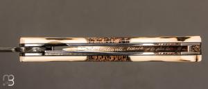  Couteau " 1515 collection Zulu " par Manu Laplace - Ivoire de mammouth et Palmier