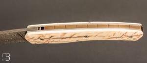 Couteau " 1820 damas " - 200 ans Maison Berthier - Mammouth et Damasteel