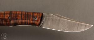   Couteau " BAD ASS " custom par Raphaël Durand - Koa et lame damas de Samuel Lurquin