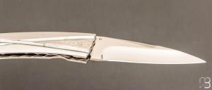   Couteau " Bamboo " custom par Koji Hara - Nacre et Cowry Y