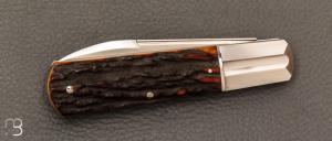 Couteau " Barlow " de Ken Steigerwalt - Amber Stag et RWL-34