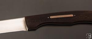 Couteau " Big Lock-back  " custom par Petr Hofman - Black Chacate wood et RWL34