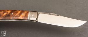  Couteau " Big Trapper " par Laurent Gaillard - Fourche de peuplier stabilisée et 90McV8