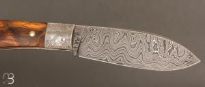    Couteau " Bombé " custom de Jérôme Bellon - Pistachier et damas