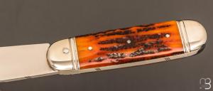   Couteau " Bouledogue  " par Romain Alvarez - Os cerfé et RWL34