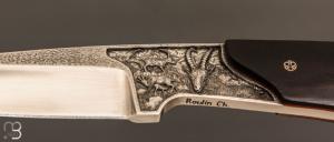    Couteau " Pièce unique" droit par Charles Roulin