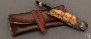  Couteau " Clint " par Florian Keller - Mammouth et damas plume