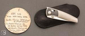 Couteau " EDI Integral custom  " par Petr Hofman - Titane et N690